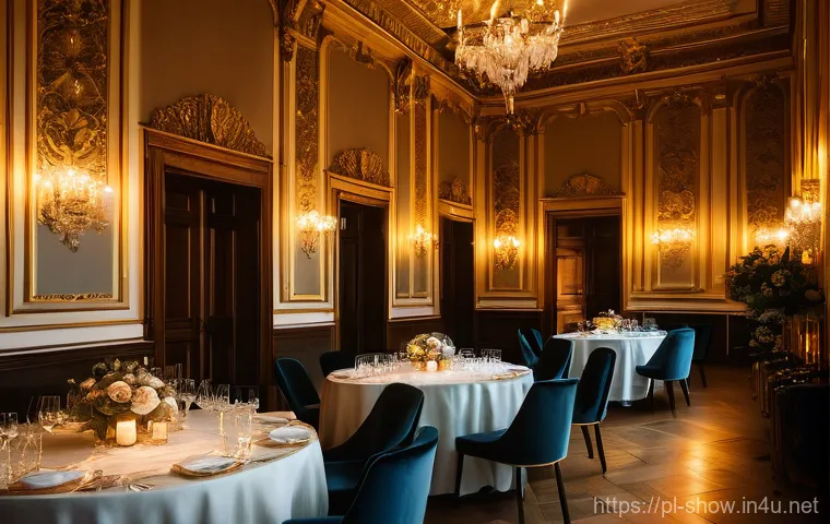 공연기획사의 예술적 감각 키우기 - A sophisticated and intimate evening event taking place in a beautifully restored, historic ballroom...