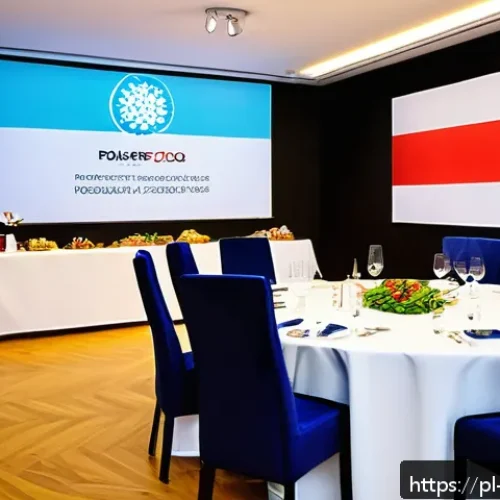 Home 31 공연기획사와 문화 행사 기획 차이 - A professional corporate event scene in Warsaw, Poland, showing a modern conference room with busine...