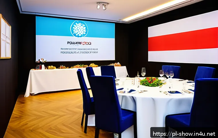 공연기획사와 문화 행사 기획 차이 - A professional corporate event scene in Warsaw, Poland, showing a modern conference room with busine...
